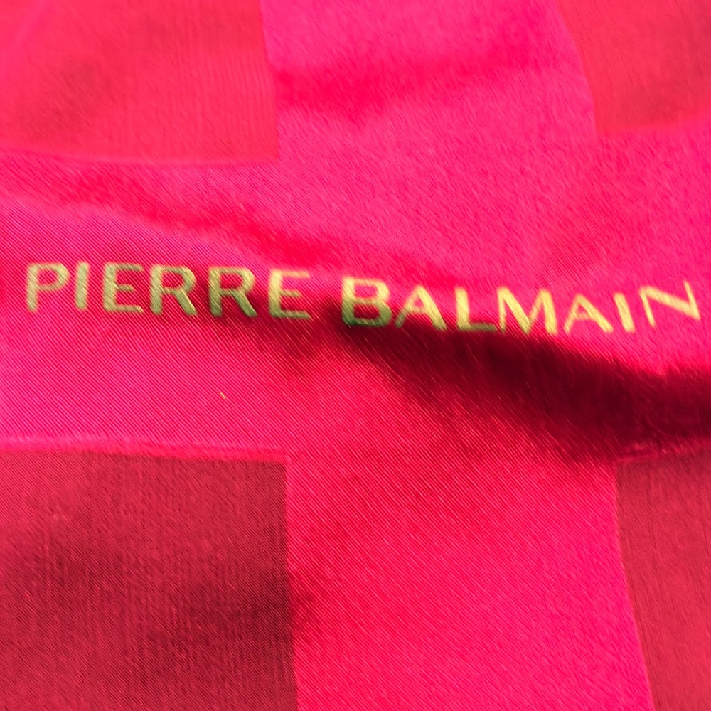 Pierre Balmain #6 Burgundy and Red Scarf